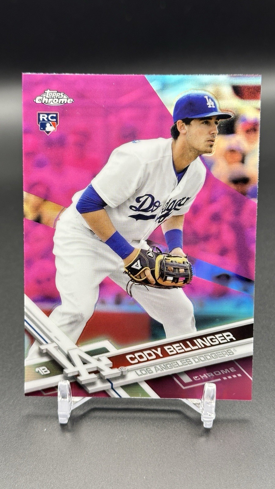 Topps 2017 Chrome Pink Refractor Cody Bellinger Rookie #79 Dodgers