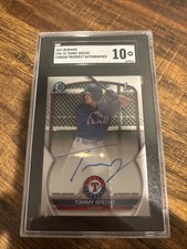 SGC 10 Bowman 1st Chrome Prospect Tommy Specht Autograph