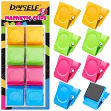 8 Pack Fridge Magnet, Magnetic Clips Heavy Duty for Whiteboard, Refrigerator ...