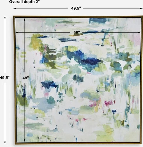 Uttermost 32331 Abstract Reflections 50" x 50" Framed Abstract - MultiColor - Picture 5 of 6