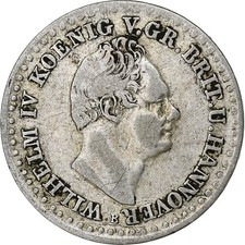 [#1116263] GERMAN STATES, 1/12 Thaler, 3 Mariengroschen, 1835, Hannover, KM #159