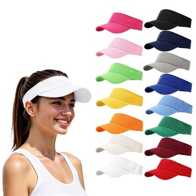 Tennis Visor UV Block Breathable Sweatband Adjustable Men Women Running Hat 