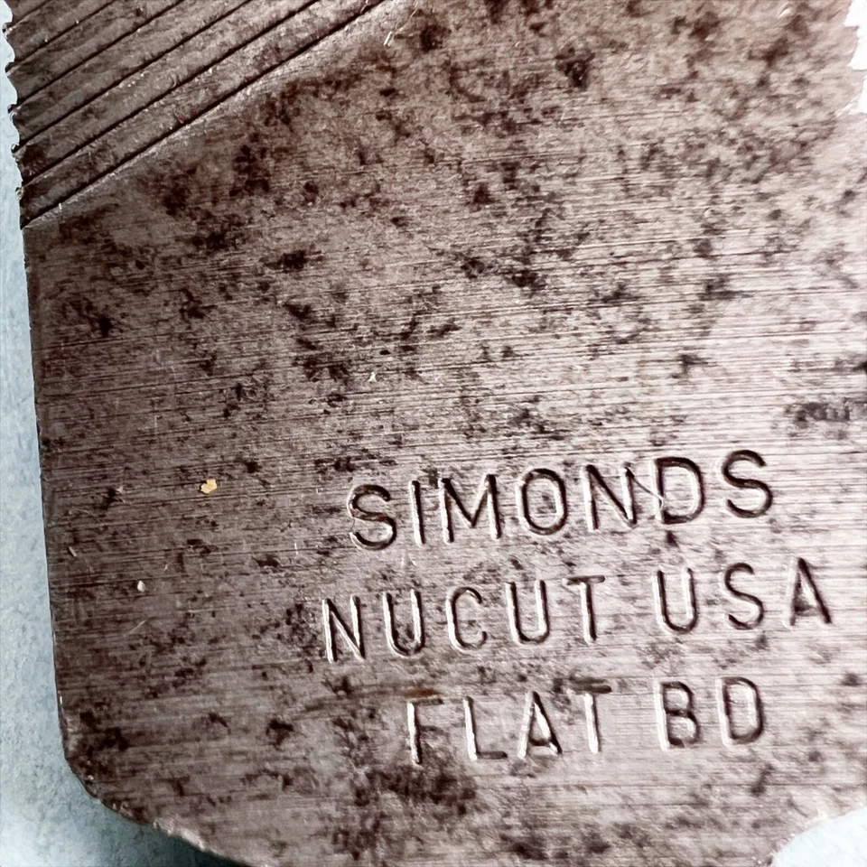Simonds 10 x 1 Inch File Nucut USA Flat Bastard Double Cut Flat BD Vintage Tools - Image 4 of 4