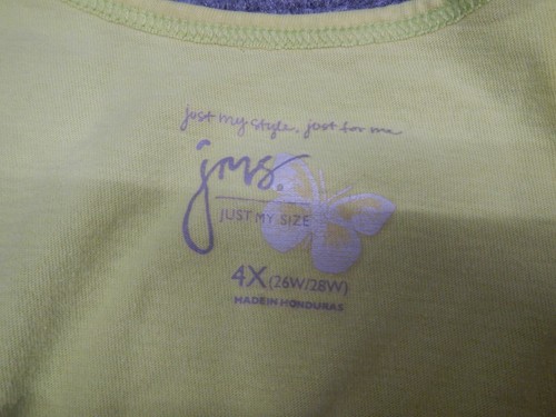 JMS T Shirt Women's Plus Size Top 4X Bright Yellow Short Cap Sleeve Round Neck - Picture 3 of 7