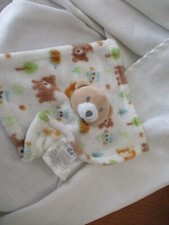 Cribmates Bear Cub Puppy Dog Lovey Plush Blanket Security Blanket White Animals