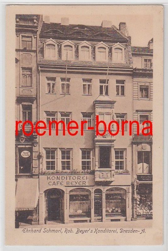 80952 Postcard Dresden Rob. Beyers pastry shop Ehrhard Schmorl around 1930