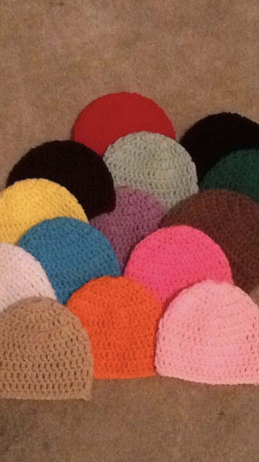 Hand Crocheted Adult beanie hat