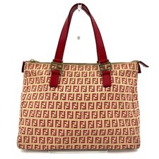 FENDI Hand Bag Zucchino Pink Authentic