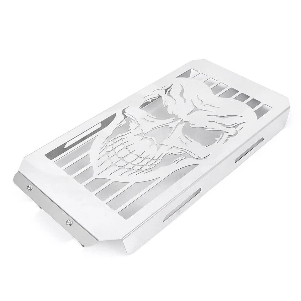 Cubierta protectora de rejilla de radiador calavera para Honda VTX1800C/F/N/R/S/T plateada Foto 4 de 4