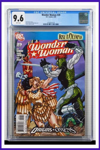 Wonder Woman #29 CGC Graded 9.6 DC April 2009 White Pages Comic Book.