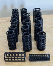 16 Black Snap-On Hair Rollers Curlers Vintage Very Good Condition