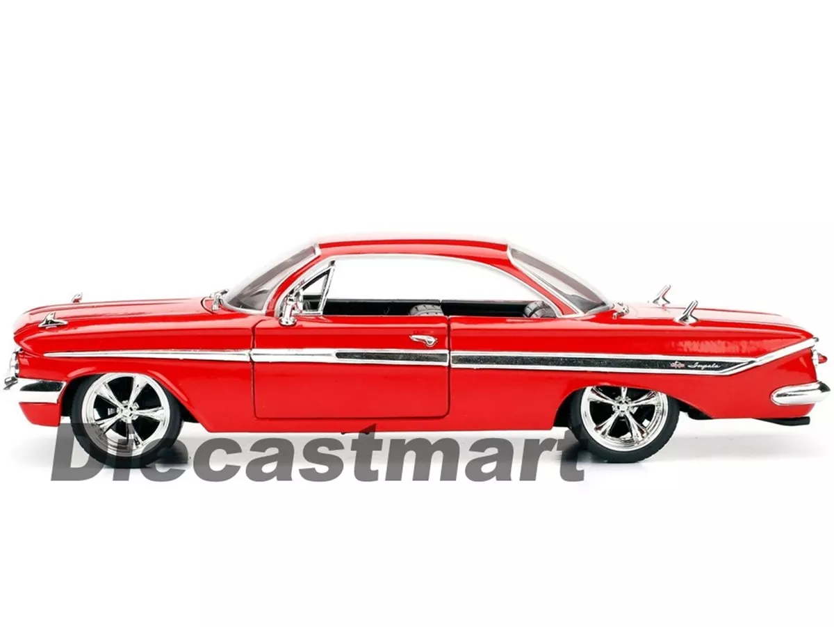 JADA 1:24 FAST AND FURIOUS 8 DOMS 1961 CHEVY IMPALA DIECAST CAR MODEL RED 98426