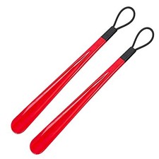 20 Inches Long Shoe Horn Red With Handled Hanging Loop Durable Plastic Ho