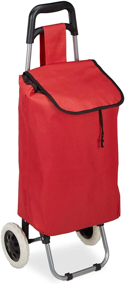 Chariot de courses pliable sac amovible 28 litres caddie pour achats  roulettes