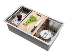 STARSTAR 30" Workstation Ledge Undermount Single Bowl Stainless Kitchen Sink