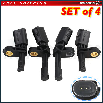 Set 4 ABS Wheel Speed Sensor Front / Rear - Left & Right Fit For VW AUDI A4 A5