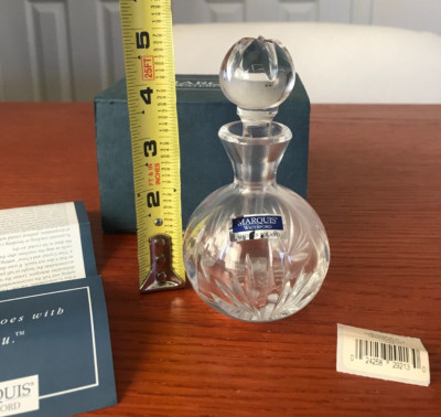 Vintage Marquis Waterford Crystal Glass 5  Perfume Bottle Poland RARE w Box