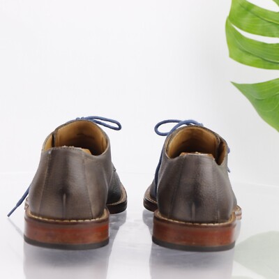 Cole Haan Mens Benton Oxford Size 9.5 M Gray Pebble Leather 