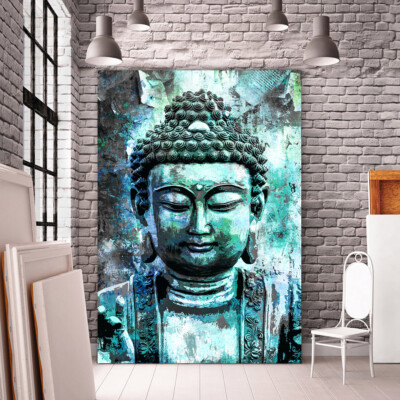 Leinwand Bild Buddha Abstrakt Wandbilder Wanddeko Modern Bilder XXL