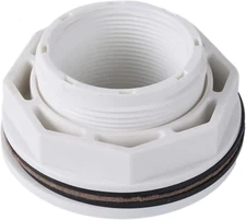 Tongass (1-Pack) 1 1/2" above Ground Pool Inlet Return Fitting with Locknut Gask