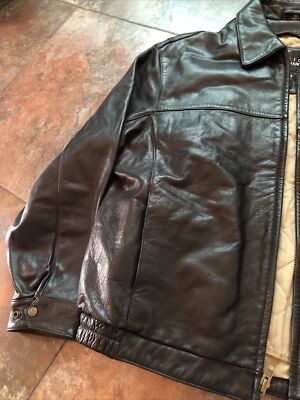 Vintage Studio Andrew Marc Wilsons Thinsulate Mens Black Bomber
