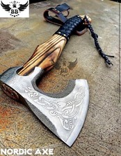 New Custom made Viking Axe Norse Axe Astru Pagan Lothbrok Bearded Axe