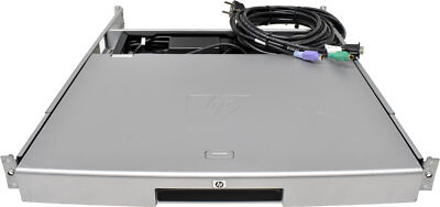 HP TFT7600RKM GR KVM Console 17'' DE AG054A +PSU +Rail Kit +Cable MGMT 
