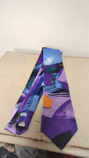 Ketch Polyester Necktie Tie Purple Multicolor Abstract Made in USA