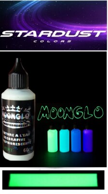 Peinture PHOSPHORESCENTE VERT acrylique non nocive - 60ml ...