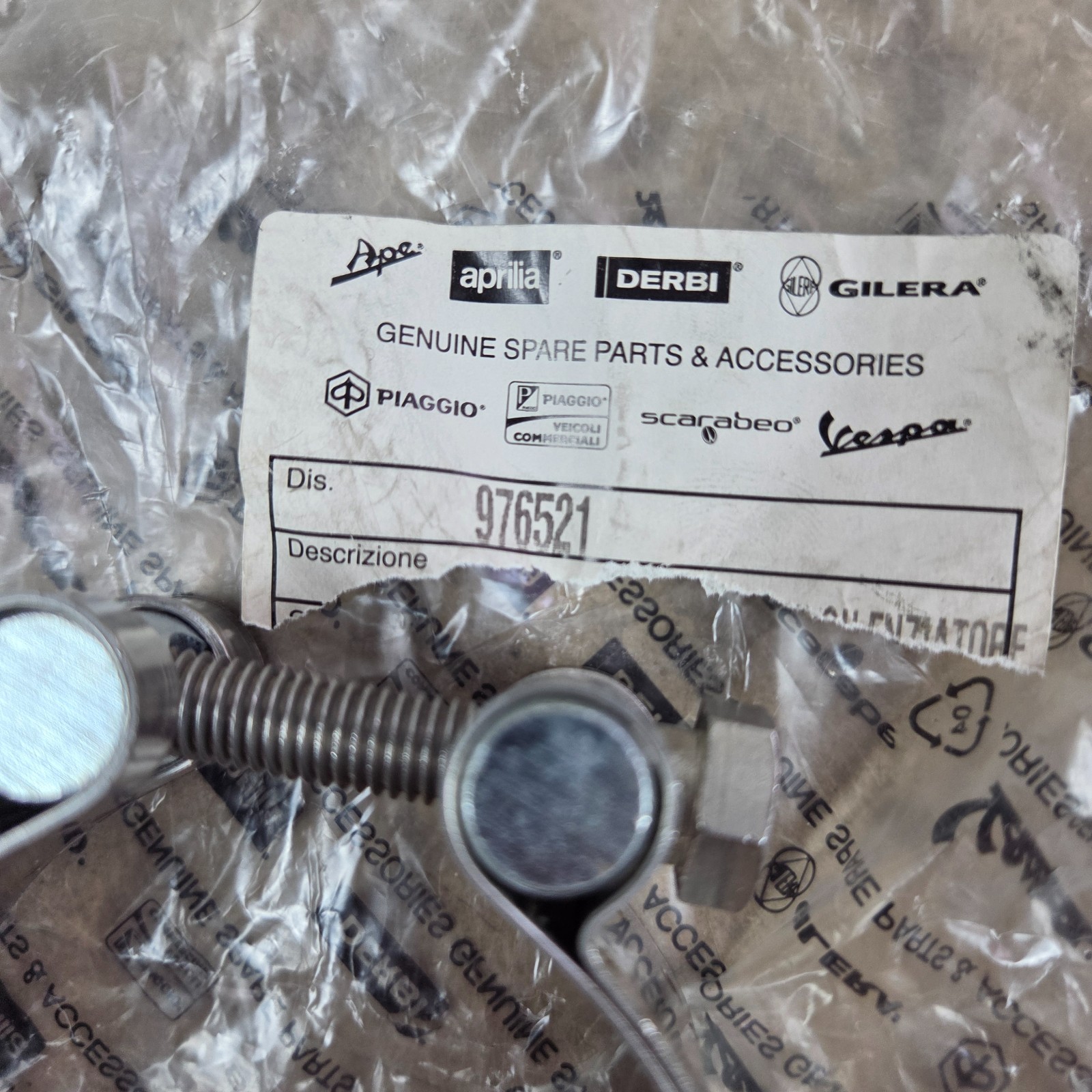 Collier échappement 976521 robuste inox pour Moto Guzzi