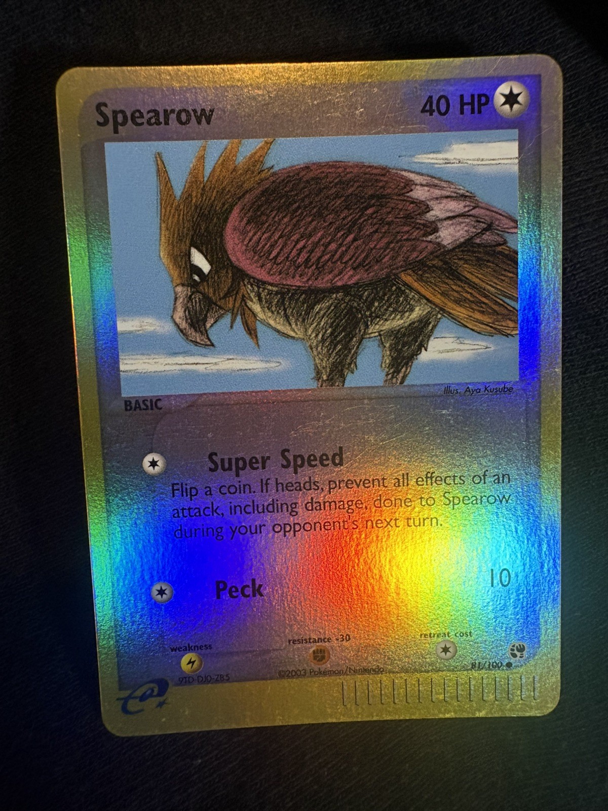 Spearow 81/100 Sandstorm Reverse Holo Pokemon Card - NM