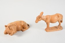 Q85R41- 2 drewniane figurki do szopki Wół Osły