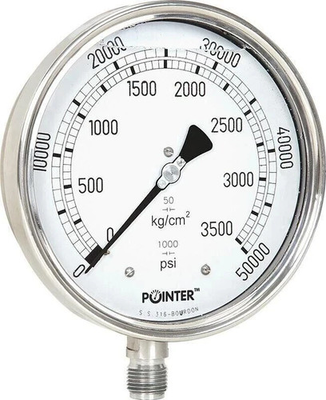 #ad #ad High Pressure Gauge Dual Scale 0 3500 BAR 0 50000 PSI $115.27