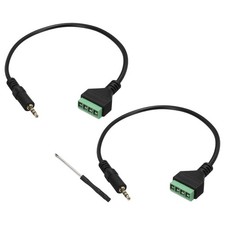 3.5mm Male Audio Connector for AV 4 Pin, 2 Piece