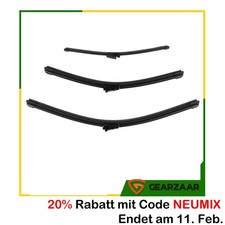 Scheibenwischer Wischerblätter Komplett Set passt für VW POLO 9N BJ. 2002-2009