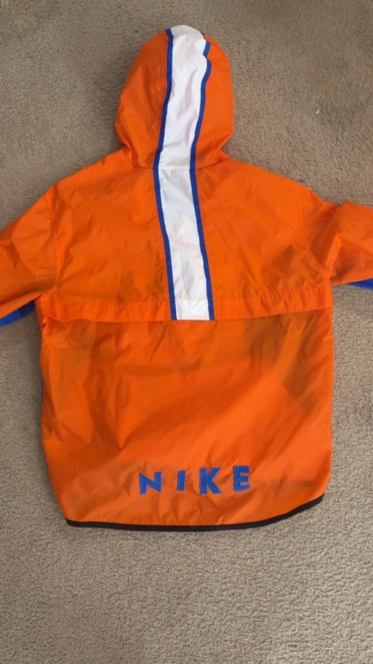 Chaqueta cortavientos vintage Nike XXL 2XL naranja y azul Foto 4 de 4