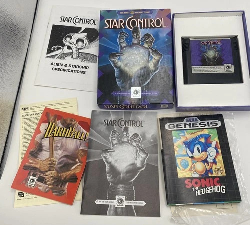 Vintage Sega Genesis Star Control Complete- Game, Case, Manual And Poster