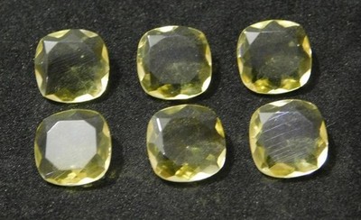 Natural Lemon Quartz Cushion Faceted Cut 5mm To 15mm Loose Gemstone