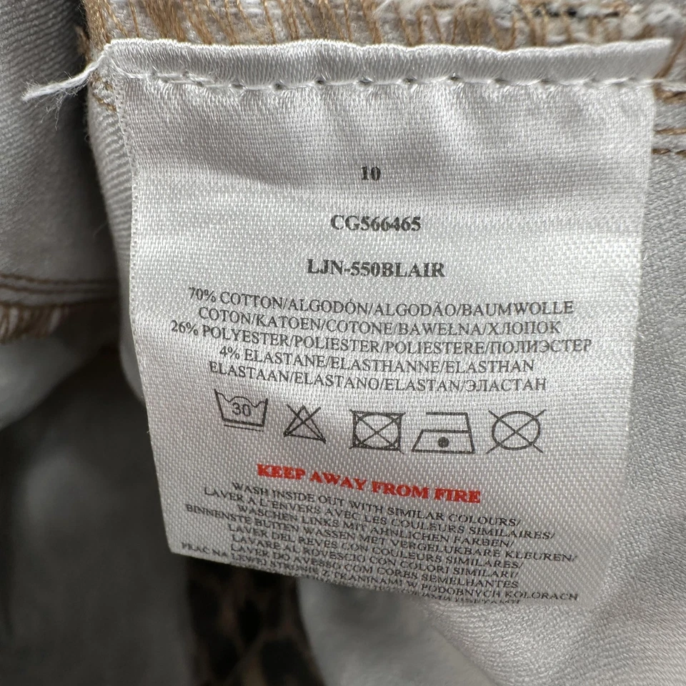 Pantalones de mezclilla Brave Soul London para mujer 10 38 estampado de leopardo ajustados elásticos Foto 3 de 4