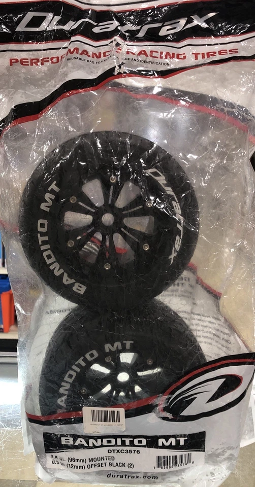 Duratrax DTXC3576 Bandito MT 3.8 inch Mounted 1/2 inch Offset Black (2) - Image 2 of 3