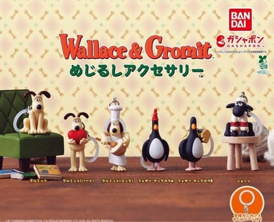 Wallace & Gromit Mejirushi Accessory complete set 6 Capsule Toy NEW