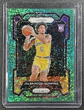 JALEN HOOD-SCHIFINO 2023-24 PANINI PRIZM #145 ROOKIE GREEN SPARKLE RC 6/8