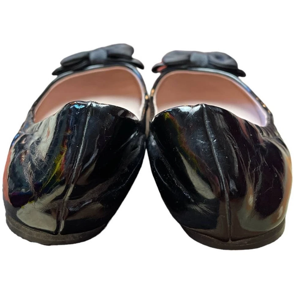 Zapatos planos Ruby & Bloom charol negro imitación cuero con lazo niñas talla 2M Foto 4 de 4