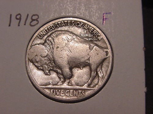 Buffalo 1918 níquel fino F envío gratuito - Imagen 2 de 2