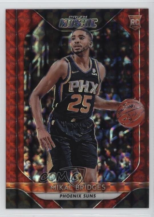 2018-19 Panini Prizm Mosaic Red Mikal Bridges #74 Rookie RC 1ff5