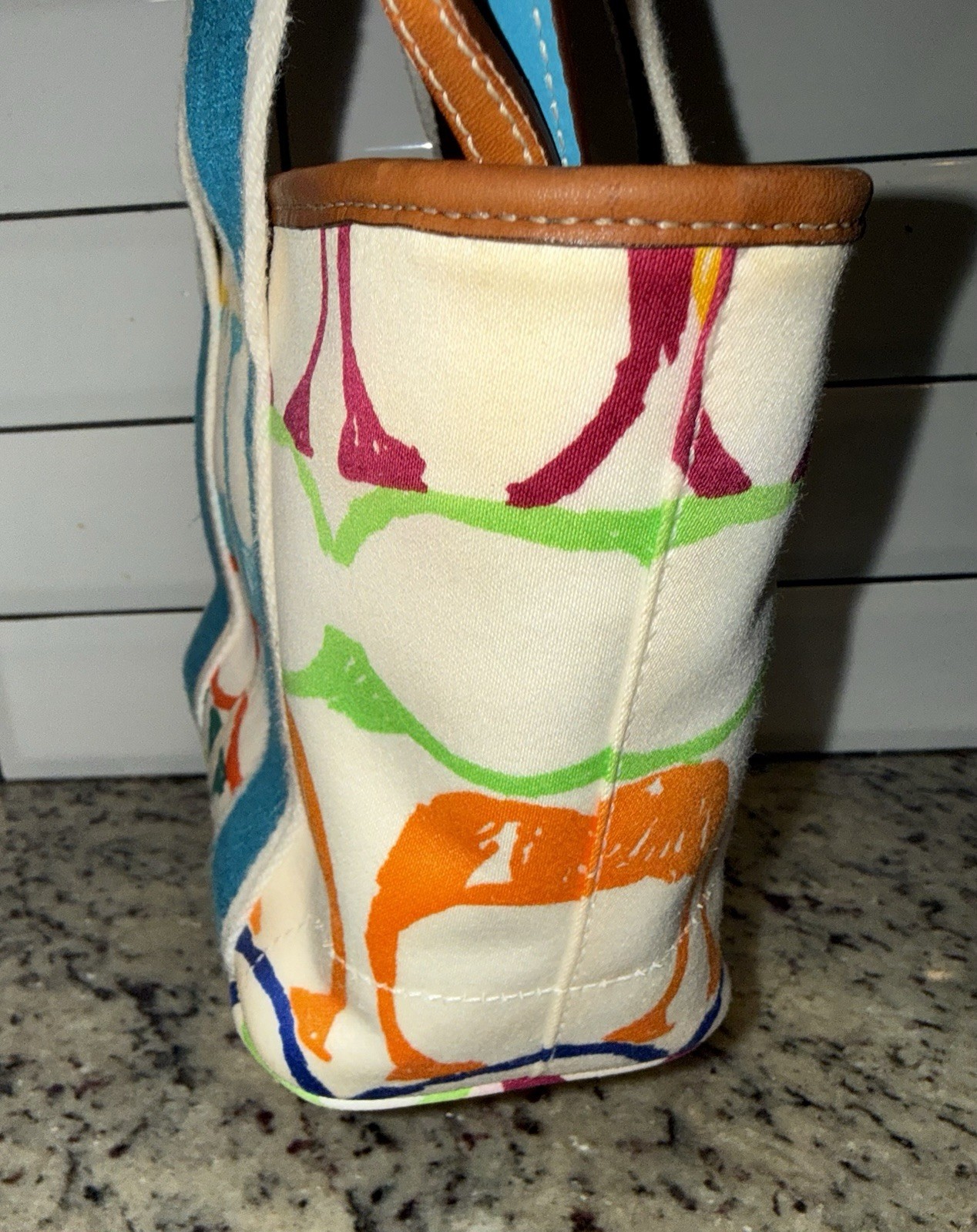 Coach 2004 Scribble Mini Hampton Tote Handbag Vin… - image 9