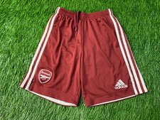 ARSENAL LONDON 2020/2021 FOOTBALL SOCCER SHORTS AWAY ADIDAS ORIGINAL YOUNG L