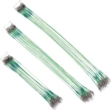 60PCS Fishing Wire Leader, Steel Leaders with Swivels Large, green 