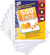 100/500Pack of Heavyweight Sheet Protectors,8.5" X 11" Heavy Duty Clear, Plastic