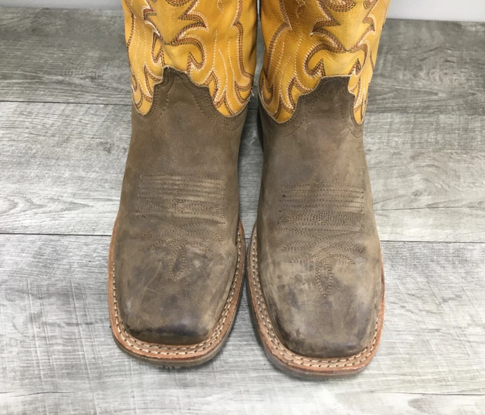 Hombres Dan Post DP69831 Ferrier Cuero Vaquero Western Puntera Cuadrada Botas Talla 8.5 Foto 4 de 4